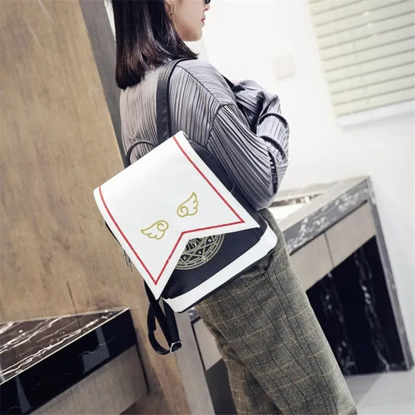 Magical School Girl Backpack with Vibrant Embroidery and Stunning Details