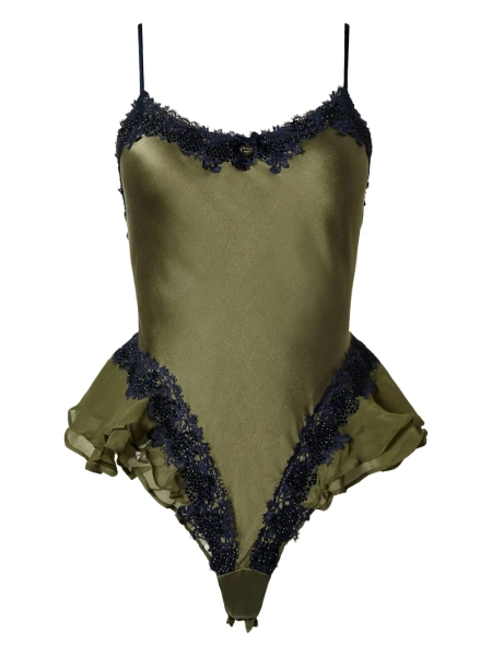 Rhinestone-embellished Bodysuit 