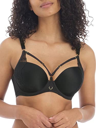 Freya Women's Temptress Underwire Molded Plunge T-Shirt Bra - 32GG - Black