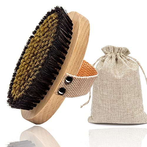 Surnuo Copper Body Scrubber Dry Brush to Wake Up, Smooth Skin, and Reduce Stress