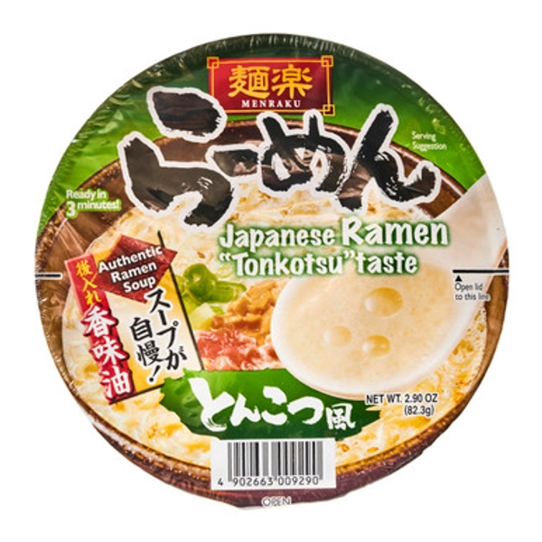 Hikari Menraku Japanese Tonkotsu Pork Stock Flavour Ramen - 82 g