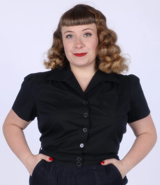 Work Blouse in Black