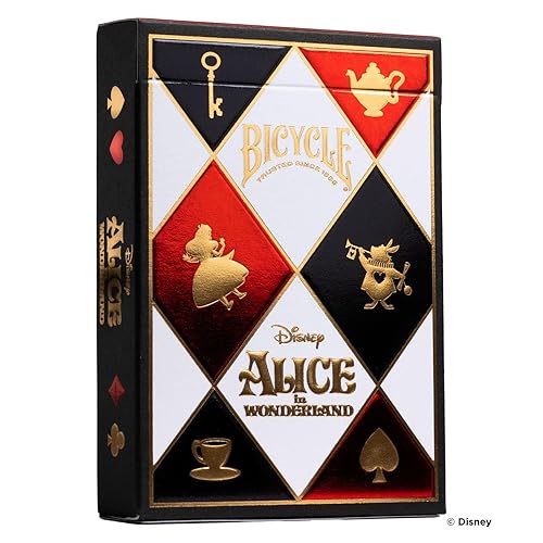 Bicycle- Alice au Pays des Merveilles Jeu de Cartes à Jouer, 10043088, Noir