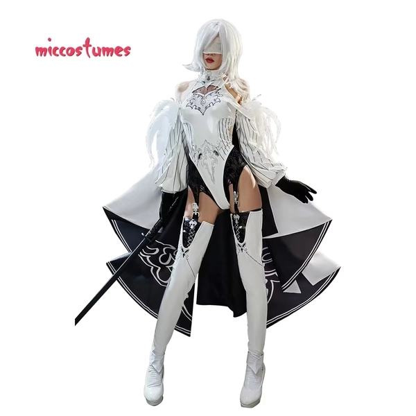 Miccostumes Women's Anime 10H Cosplay Costume Bodysuit with Pantyhose and Cape Halloween Cosplay Costumes - AliExpress 200000532