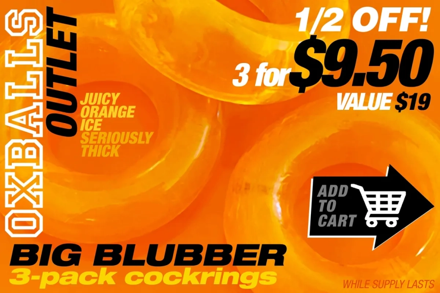 BLUBBER jumbo 3-PACK orange OXBALLS OUTLET limited edition