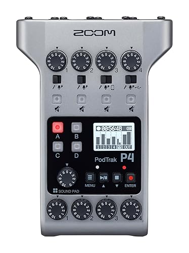 Zoom PodTrak P4 4-input Ultimate Recorder for Podcasting - Recorder