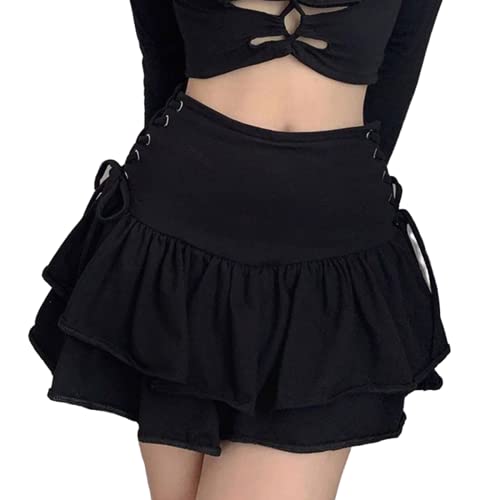  Gothic Mini Skirts Y2k High Waist Skirts Pleated Vintage Harajuku Emo Alt Clothes - Small 