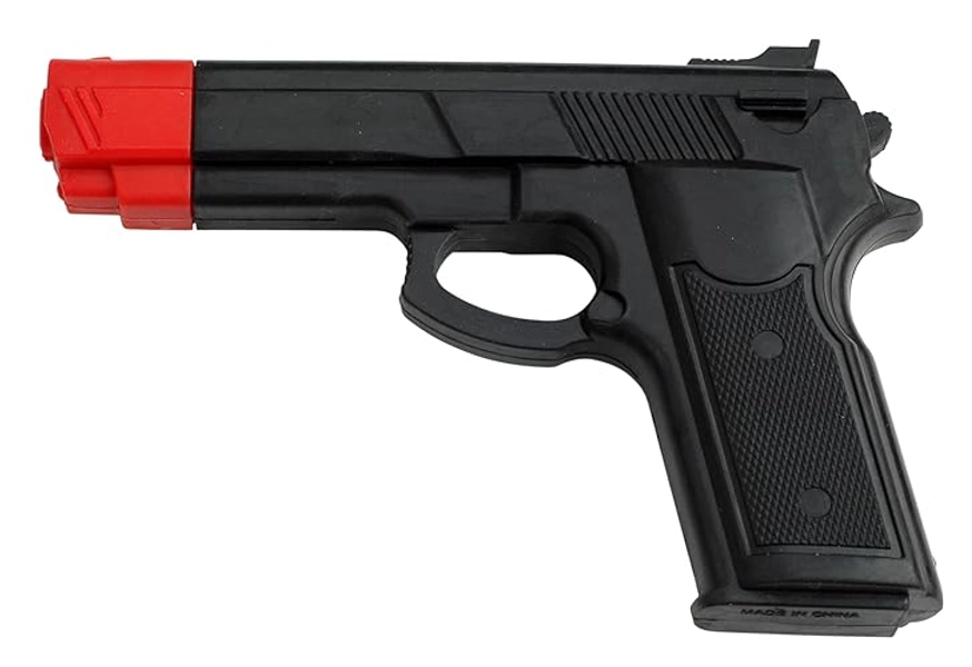 MASTER USA Rubber Training Gun, Black and Red Head Painting, Model Number: 3200BK