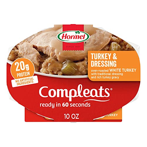 HORMEL COMPLEATS Turkey & Dressing Microwave Tray, 10 oz. (6 Pack) - Turkey & Dressing