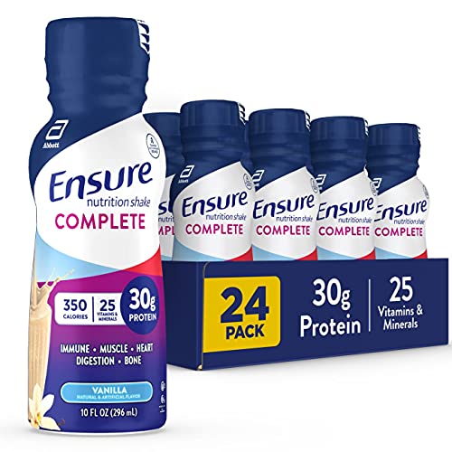 Ensure COMPLETE Nutrition Shake 30g of Protein Meal Replacement Shake with Nutrients for Immune Health, Vanilla, 10 Fl Oz (Pack of 24) - Vanilla - 10 Fl Oz (Pack of 24)