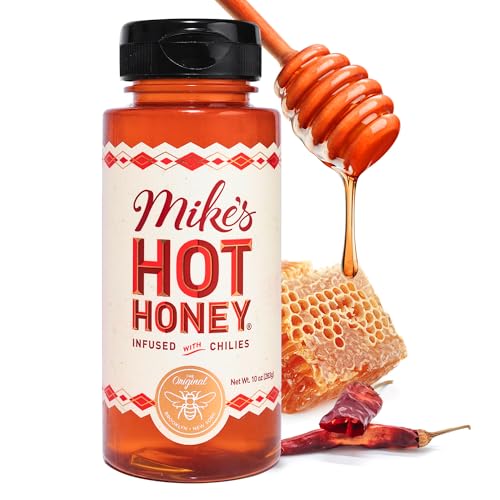 Mike's Hot Honey, America's #1 Brand of Hot Honey, Spicy Honey, All Natural 100% Pure Honey Infused with Chili Peppers, Gluten-Free, Paleo-Friendly (10oz Bottle, 1 Pack) - 10 Ounce (Pack of 1)