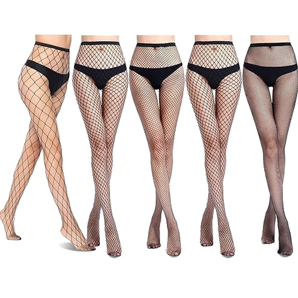 5 Pack Black Fishnets