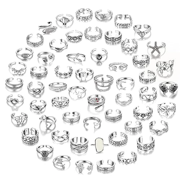 MJust Open Toe Rings Set and Rings for Women & Men