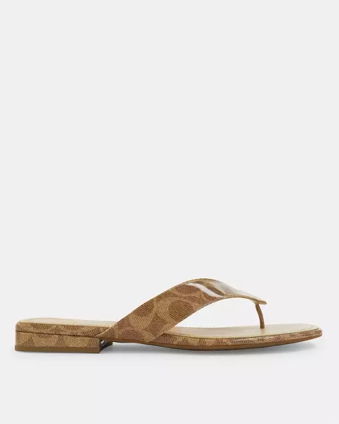 Tan Bridgette Sandal In Signature Canvas