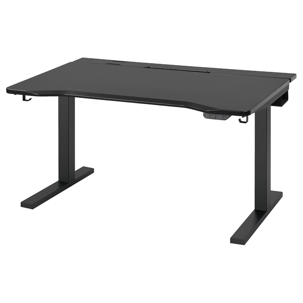 UTMANING Skrivbord för gaming sitt/stå - elektrisk/svart 120x80 cm