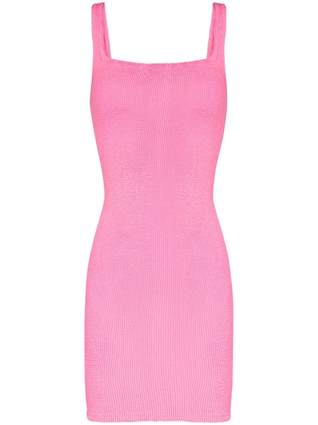 Hunza G Fitted Knitted Tank Dress | Pink | FARFETCH UK
