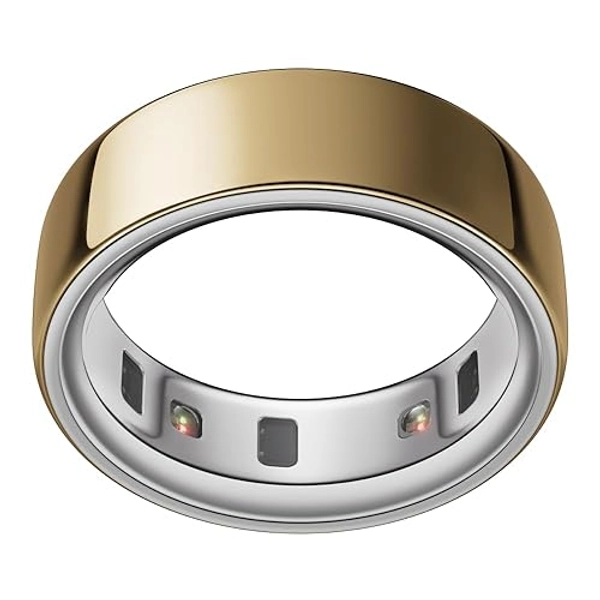 Oura Ring 4 - Gold - Size 7 - Smart Ring - Size First with Oura Ring 4 Sizing Kit - Sleep Tracking Wearable - Heart Rate - Fitness Tracker - Up to 8 Days of Battery Life