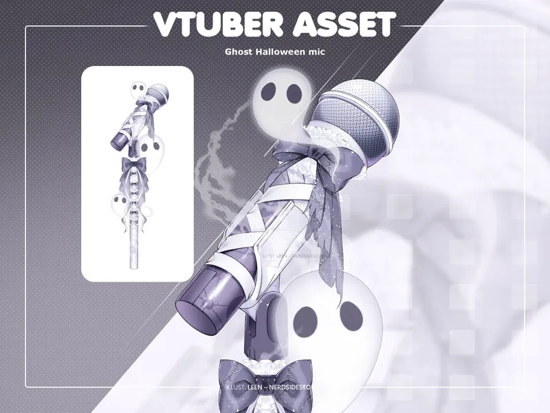 VTUBER asset - Ghost Halloween Mic