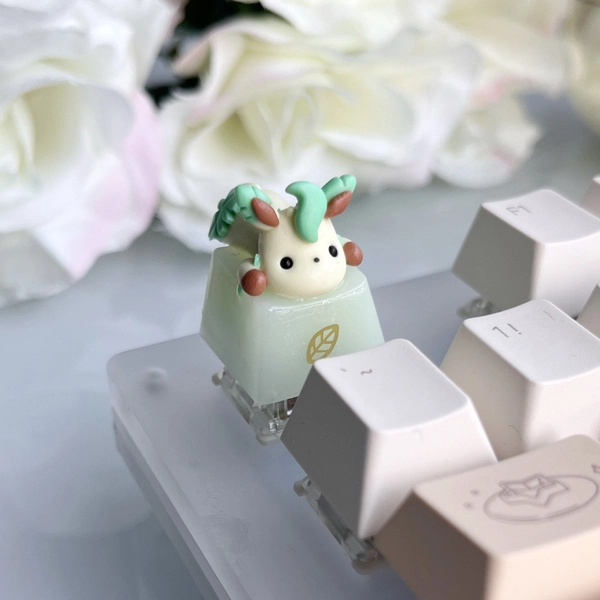 Leafeon Keycap | Handmade Artisans | Cute Keycaps | Anime Inspired