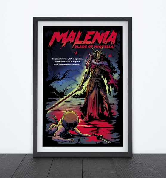 MALENIA BLADE of MIQUELLA Video Game Poster, Travel Poster, Gaming Poster, Prints, Gamer Room Decor, Gaming Prints, Wall Art - Etsy UK