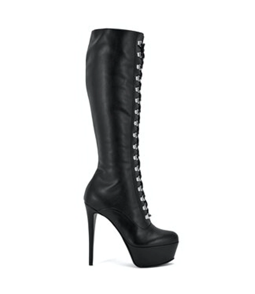 Sanctum Shoes NINA LACE UP PLATFORM BOOTS BLACK MATTE