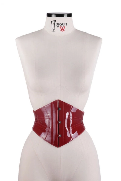 Swiss Belt - Cinturão Suiço em Verniz Vermelho - Madame Sher Corsets