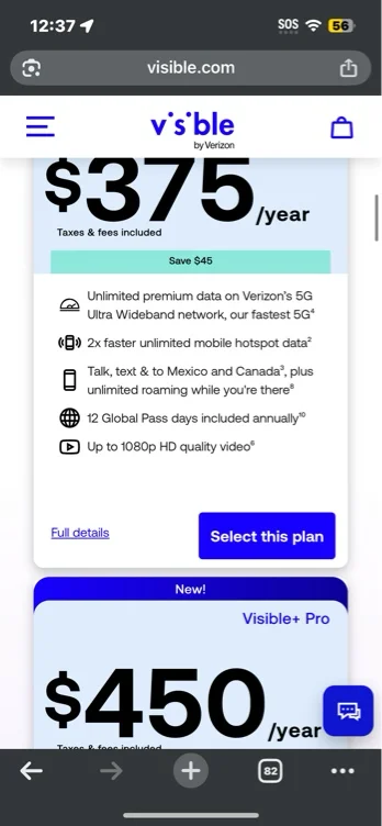 NON CROWDFUNDED Give a Year of Wireless - Visible