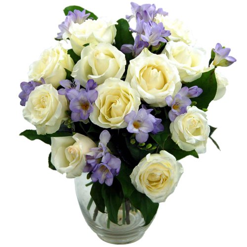 Clare Florist Breathtaking Amethyst Bouquet with FREE Next Day Delivery - Rose and Freesia Fresh Flowers Perfect for Birthdays, Anniversaries and Thank You Gifts