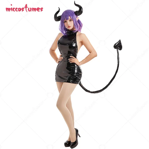 Women Vermeil Cosplay Costume Black Dress with Tail  