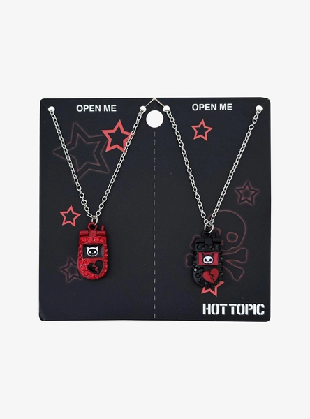 Emo Flip Phone Best Friend Necklace Set