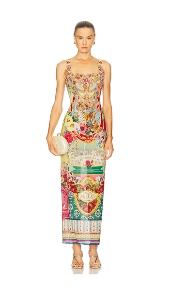 Square Neck Long Dress