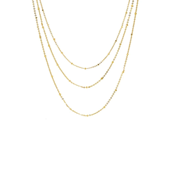 Solid Ball Chain Necklace Combo Set