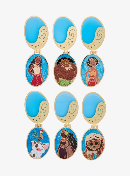 Disney Moana 2 Character Locket Blind Box Enamel Pin