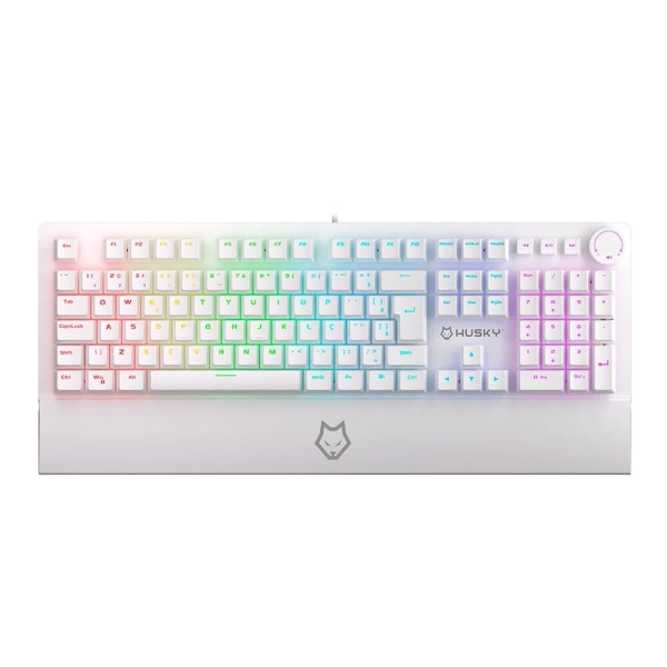 Teclado Mecânico Gamer Husky Anchorage Full Size, Branco, ABNT2, RGB, Switch Gateron EF Red - HTG200BRVR