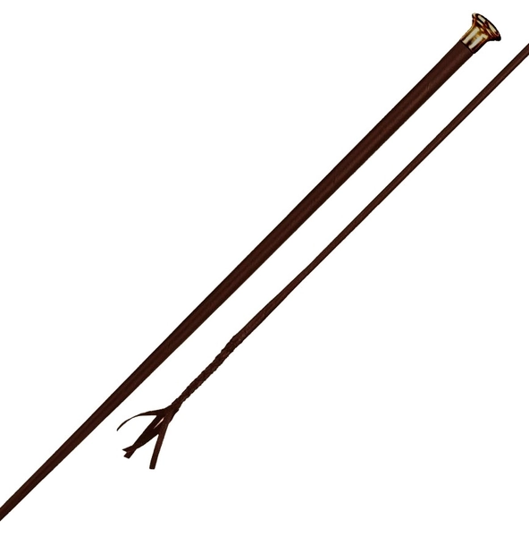 Döbert Dressurgerte mit Leder umwickelt, dunkelbraun