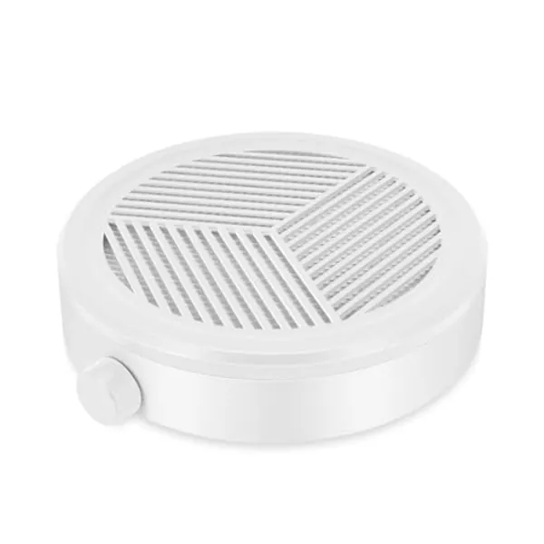 Mini Nail Dust Collector, Powerful Small Nail Vacuum Dust Extractor Fan with Adjustable Suction for Nail Tech Home Manicures, Low Noise (White)