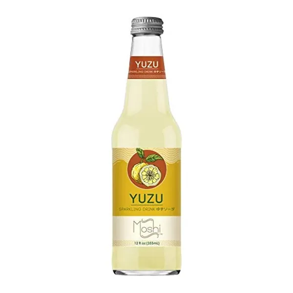 
                            Moshi Yuzu Sparkling Drink, Aromatic and Zesty, Made with 100% Yuzu juice, All-Natural, Vegan, Gluten-free, No Artificial Preservatives/Coloring - 12 oz (6 Glass Bottles) - Original
                        