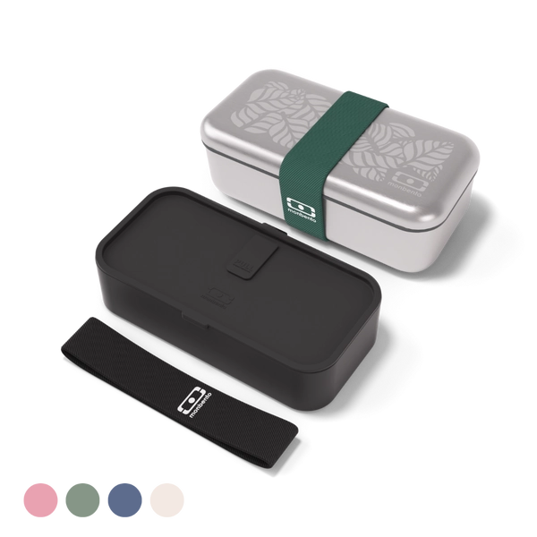 Personalisierbares Lunchset - Lunchbox aus Metall fßr die Mikrowelle MB Sense + zweiter Zusatzbehälter - Farben nach Wahl