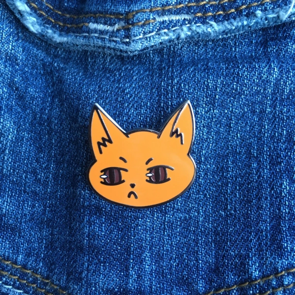 Kyo Cat Enamel Pin - Etsy Japan