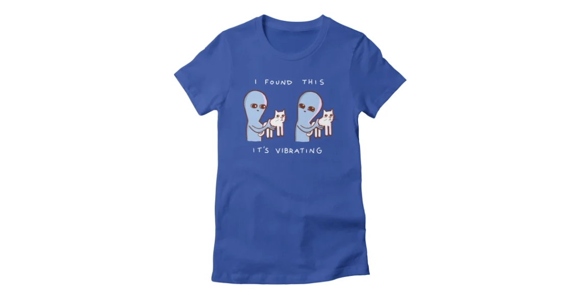 STRANGE PLANET SPECIAL PRODUCT: I FOUND THIS IT'S VIBRATING Women's T-Shirt | Nathan W Pyle Shop | Strange Planet Store