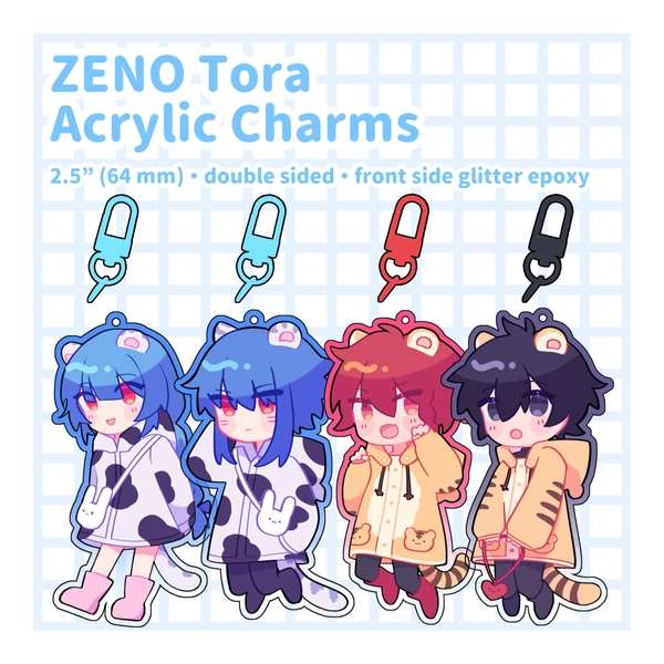 Aka - ZENO rpgmaker Tora Acrylic Glitter Epoxy Charms