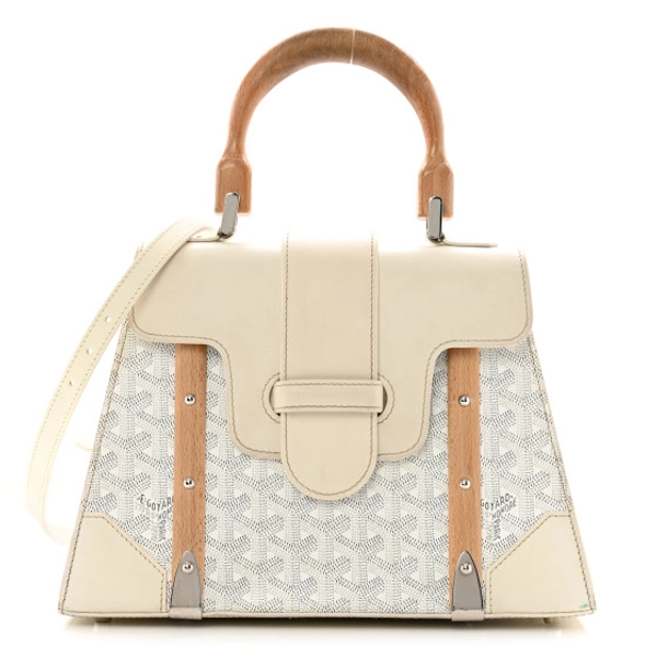 GOYARD Goyardine Saigon PM White | FASHIONPHILE