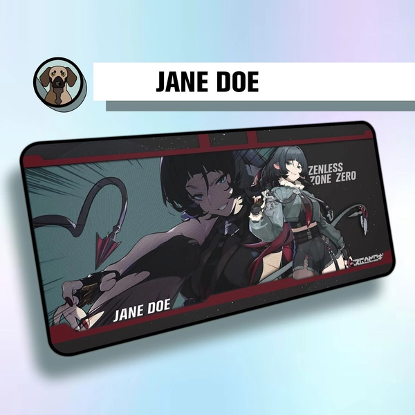Mousepad Jane Doe Premium | Tapete de Mesa Jane Doe ZZZero | Zenless Zone Zero | Tapete de Mesa Gamer Waifu Grande | Tapete de Mesa ZZZero | Tapete de Mesa Gamer