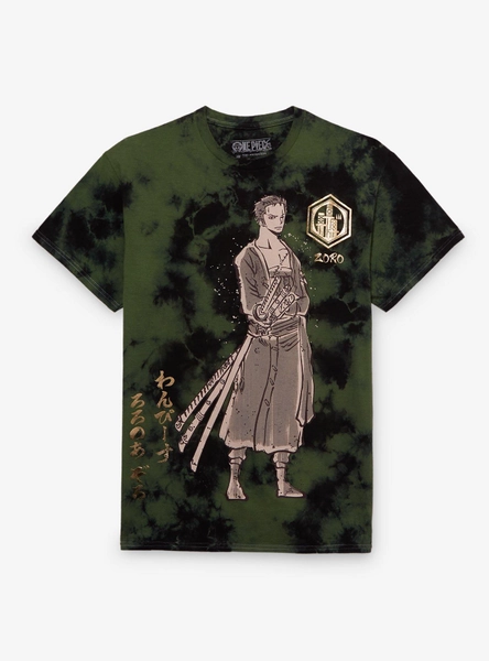 One Piece Zoro Foil Tie-Dye T-Shirt
