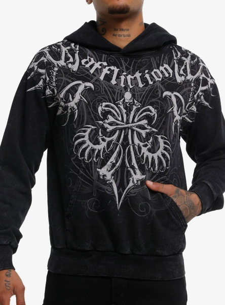 Affliction Skeleton Filigree Hoodie