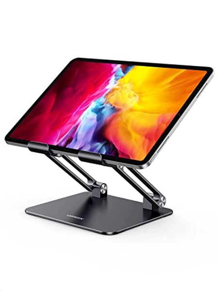 UGREEN Soporte para Tablet y Móvil de 4.7" a 12,9" Universal, Soporte Mesa para Tableta y Móvil Regulable y Plegable, Soporte para iPad 2021, MatePad, Galaxy Tab, Xiaomi Pad, iPhone 14 Pro MAX Negro