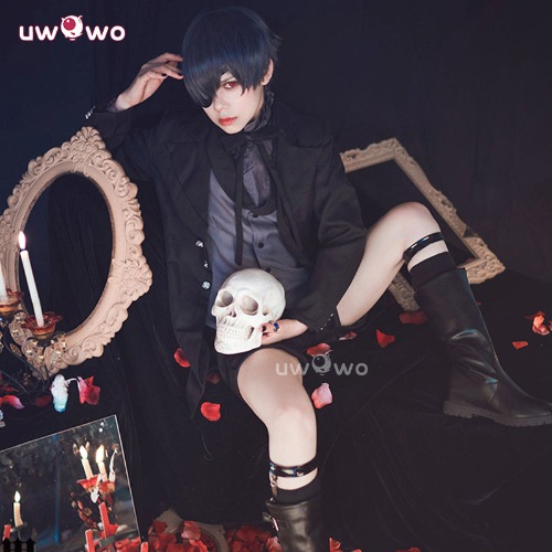 【Pre-sale】Uwowo Collab Series: Anime Black Butler Ciel Phantomhive Sebas Cosplay Costume - L