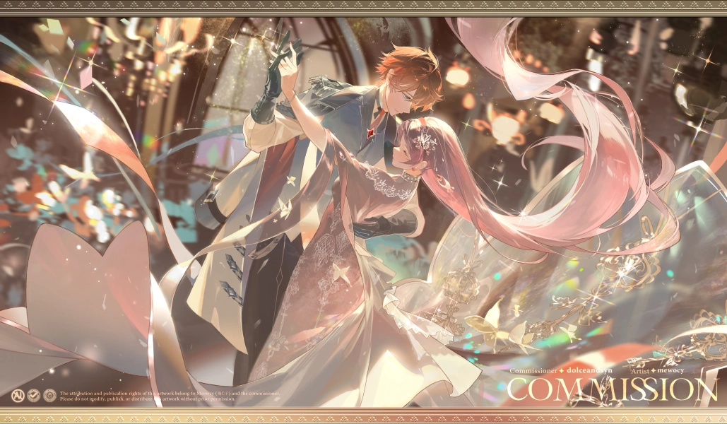 2 Character Illustration/ Couple Art by Meowcy