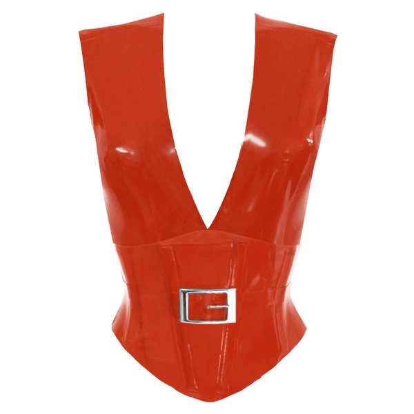 Couture Latex Sleeveless Linde Corset Top | Atsuko Kudo