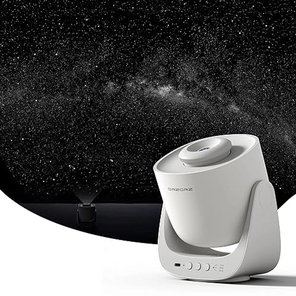 Star Projector, Orzorz Galaxy Night Light, Home Planetarium Projector with Rechargeable Battery, Sky Light Living Room Decor, Real Starry Nebula, Planet Presentation for Kids, Teen Girls, Adults…